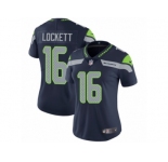 Women's Nike Seattle Seahawks #16 Tyler Lockett Vapor Untouchable Limited Steel Blue Team Color NFL Jersey