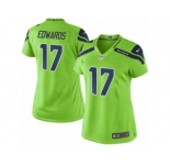 Women's Nike Seattle Seahawks #17 Braylon Edwards Limited Green Rush NFL Jersey