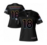 Women's Nike Seattle Seahawks #18 Jaron Brown Game Black Fashion NFL Jersey