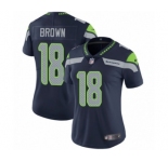 Women's Nike Seattle Seahawks #18 Jaron Brown Navy Blue Team Color Vapor Untouchable Elite Player NFL Jersey