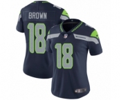 Women's Nike Seattle Seahawks #18 Jaron Brown Navy Blue Team Color Vapor Untouchable Limited Player NFL Jersey