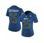 Women's Nike Seattle Seahawks #25 Richard Sherman Limited Blue 2017 Pro Bowl NFL Jersey