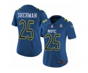 Women's Nike Seattle Seahawks #25 Richard Sherman Limited Blue 2017 Pro Bowl NFL Jersey
