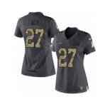 Women's Nike Seattle Seahawks #27 Eddie Lacy Limited Black 2016 Salute to Service NFL Jersey