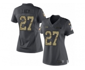 Women's Nike Seattle Seahawks #27 Eddie Lacy Limited Black 2016 Salute to Service NFL Jersey