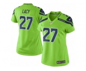 Women's Nike Seattle Seahawks #27 Eddie Lacy Limited Green Rush NFL Jersey
