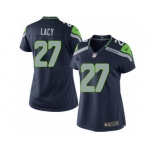 Women's Nike Seattle Seahawks #27 Eddie Lacy Limited Steel Blue Team Color NFL Jersey