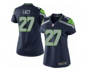 Women's Nike Seattle Seahawks #27 Eddie Lacy Limited Steel Blue Team Color NFL Jersey