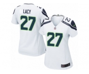 Women's Nike Seattle Seahawks #27 Eddie Lacy Limited White NFL Jersey