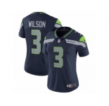 Women's Nike Seattle Seahawks #3 Russell Wilson Vapor Untouchable Limited Steel Blue Team Color NFL Jersey