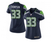 Women's Nike Seattle Seahawks #33 Tedric Thompson Limited Steel Blue Team Color NFL Jersey