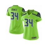 Women's Nike Seattle Seahawks #34 Thomas Rawls Green Stitched NFL Limited Rush Jersey
