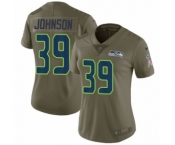 Women's Nike Seattle Seahawks #39 Dontae Johnson Limited Olive 2017 Salute to Service NFL Jersey