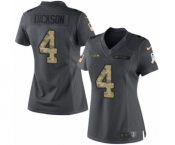 Women's Nike Seattle Seahawks #4 Michael Dickson Limited Black 2016 Salute to Service NFL Jersey