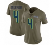 Women's Nike Seattle Seahawks #4 Michael Dickson Limited Olive 2017 Salute to Service NFL Jersey