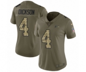 Women's Nike Seattle Seahawks #4 Michael Dickson Limited Olive Camo 2017 Salute to Service NFL Jersey