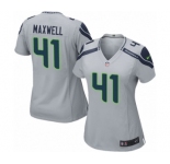 Women's Nike Seattle Seahawks #41 Byron Maxwell Game Grey Alternate NFL Jersey
