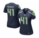 Women's Nike Seattle Seahawks #41 Byron Maxwell Game Navy Blue Team Color NFL Jersey