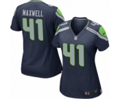 Women's Nike Seattle Seahawks #41 Byron Maxwell Game Navy Blue Team Color NFL Jersey
