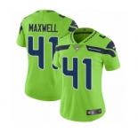 Women's Nike Seattle Seahawks #41 Byron Maxwell Limited Green Rush Vapor Untouchable NFL Jersey