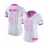 Women's Nike Seattle Seahawks #41 Byron Maxwell Limited White Pink Rush Fashion NFL Jersey
