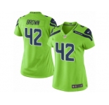 Women's Nike Seattle Seahawks #42 Arthur Brown Limited Green Rush NFL Jersey