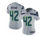 Women's Nike Seattle Seahawks #42 Arthur Brown Vapor Untouchable Limited Grey Alternate NFL Jersey