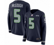 Women's Nike Seattle Seahawks #5 Alex McGough Limited Navy Blue Therma Long Sleeve NFL Jersey