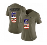 Women's Nike Seattle Seahawks #5 Alex McGough Limited Olive USA Flag 2017 Salute to Service NFL Jersey
