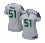 Women's Nike Seattle Seahawks #51 Barkevious Mingo Game Grey Alternate NFL Jersey