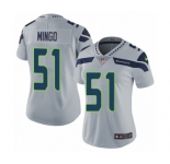 Women's Nike Seattle Seahawks #51 Barkevious Mingo Grey Alternate Vapor Untouchable Elite Player NFL Jersey