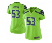 Women's Nike Seattle Seahawks #53 Arthur Brown Limited Green Rush NFL Jersey