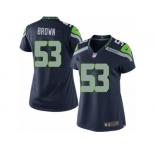 Women's Nike Seattle Seahawks #53 Arthur Brown Limited Steel Blue Team Color NFL Jersey