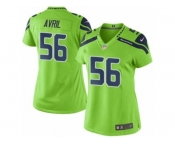 Women's Nike Seattle Seahawks #56 Cliff Avril Green Stitched NFL Limited Rush Jersey