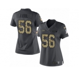 Women's Nike Seattle Seahawks #56 Cliff Avril Limited Black 2016 Salute to Service NFL Jersey