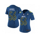 Women's Nike Seattle Seahawks #56 Cliff Avril Limited Blue 2017 Pro Bowl NFL Jersey