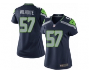 Women's Nike Seattle Seahawks #57 Michael Wilhoite Limited Steel Blue Team Color NFL Jersey