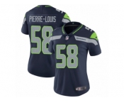 Women's Nike Seattle Seahawks #58 Kevin Pierre-Louis Vapor Untouchable Limited Steel Blue Team Color NFL Jersey