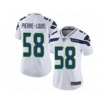 Women's Nike Seattle Seahawks #58 Kevin Pierre-Louis Vapor Untouchable Limited White NFL Jersey