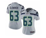 Women's Nike Seattle Seahawks #63 Mark Glowinski Vapor Untouchable Limited Grey Alternate NFL Jersey