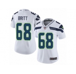 Women's Nike Seattle Seahawks #68 Justin Britt Vapor Untouchable Limited White NFL Jersey