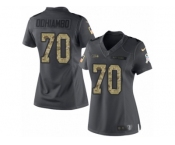 Women's Nike Seattle Seahawks #70 Rees Odhiambo Limited Black 2016 Salute to Service NFL Jersey