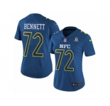 Women's Nike Seattle Seahawks #72 Michael Bennett Limited Blue 2017 Pro Bowl NFL Jersey