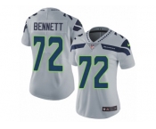 Women's Nike Seattle Seahawks #72 Michael Bennett Vapor Untouchable Limited Grey Alternate NFL Jersey