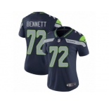 Women's Nike Seattle Seahawks #72 Michael Bennett Vapor Untouchable Limited Steel Blue Team Color NFL Jersey