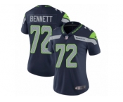 Women's Nike Seattle Seahawks #72 Michael Bennett Vapor Untouchable Limited Steel Blue Team Color NFL Jersey