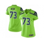 Women's Nike Seattle Seahawks #73 J'Marcus Webb Limited Green Rush NFL Jersey