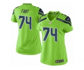 Women's Nike Seattle Seahawks #74 George Fant Limited Green Rush NFL Jersey