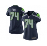 Women's Nike Seattle Seahawks #74 George Fant Limited Steel Blue Team Color NFL Jersey