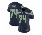 Women's Nike Seattle Seahawks #74 George Fant Vapor Untouchable Limited Steel Blue Team Color NFL Jersey